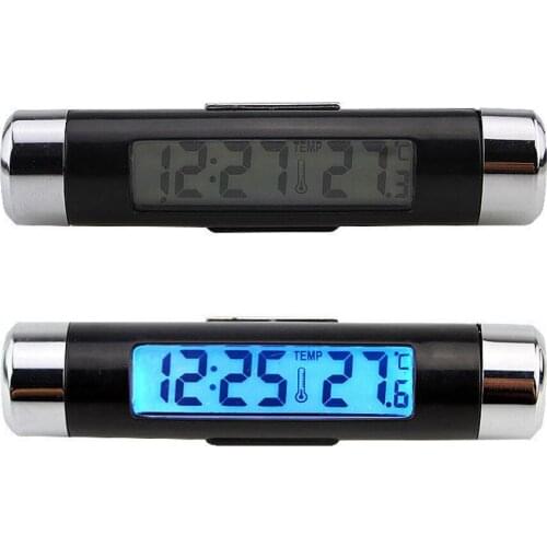 Home Car Clock Thermometer Calendar Automotive Kits Outlet Mini 2 in 1