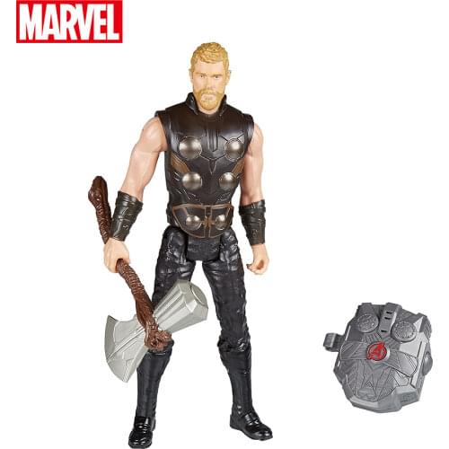 Avengers Marvel Titan Hero Thor Action Figure with Power Fx Pack Thor 12inch Articulated Collectible Model Toys Kids Gift E0616