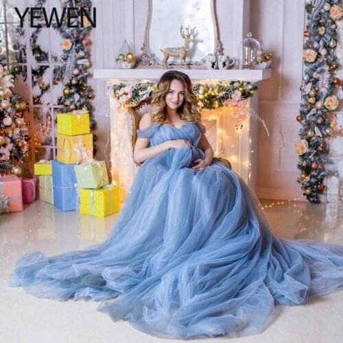 Elegant A Line Maternity Dresses For Photo Shoot Maxi Gown Pregnant Women Long Pregnancy Dress Photography Props Plus Size