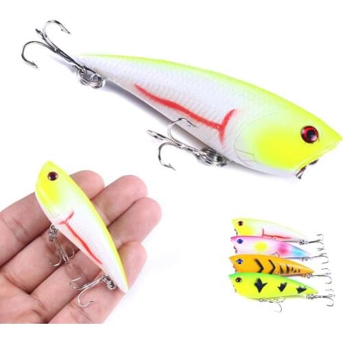 HENGJIA 1pcs Fishing Lure Bass Bait carp fishing Wobblers Popper pesca Fishing Bait Isca Artificial Fishing Tackle 7cm 7.7g
