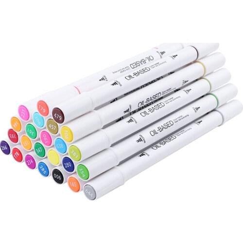 24 Pieces In A Box Baoke2923#24 Color Marker Oil Pastel Hand-painted Design Animation Full Set of 24 Color Oily Pop Pen Water