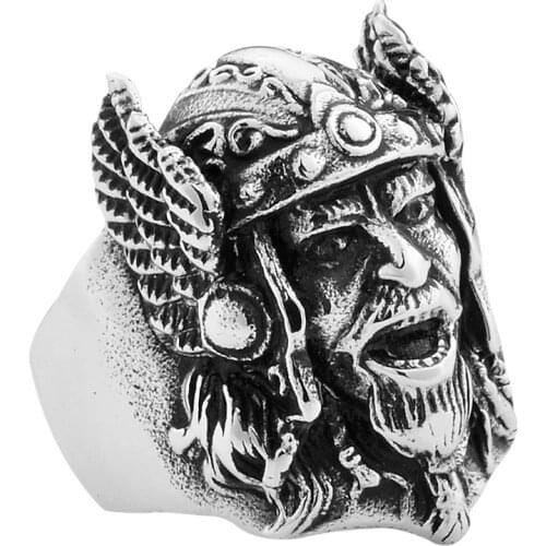 Stainless steel nordic viking ring biker Skandinavien ring men favorite ring