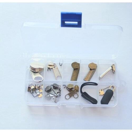 One Box Zipper Repair Kit Solution Fixer Pull Tab Replacement Clothing Bag Trouser