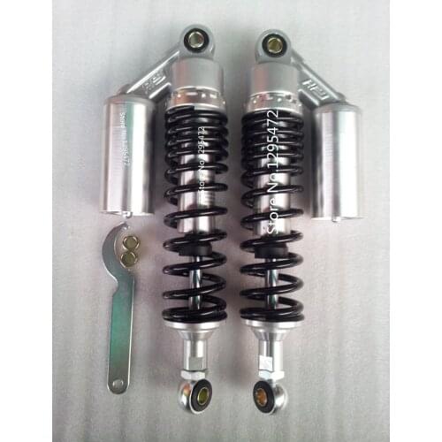 New 15" 370mm/380mm 8mm spring motorcycle Air shock absorber for yamahm honda atv silver +black