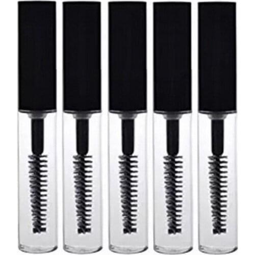 New 5pcs/set Empty Plastic DIY Mascara Tube Eyelash Cream Wand Container Bottle Vials with Brush 4ml Black