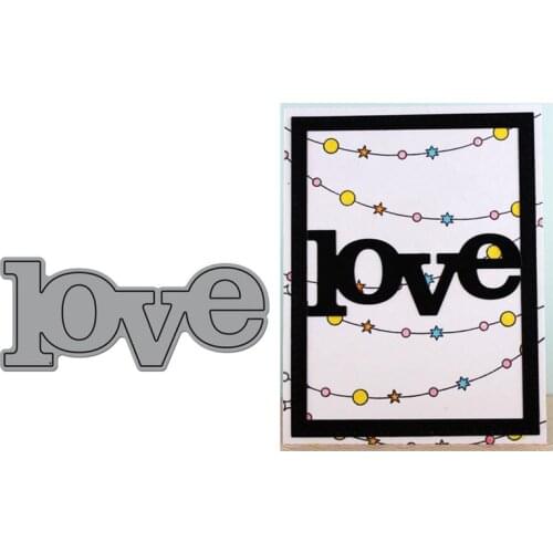 New Big Word Love Metal Cutting Dies Stencil for DIY Scrapbooking Photo Album Embossing Paper Cards Decorative Crafts Die Cuts