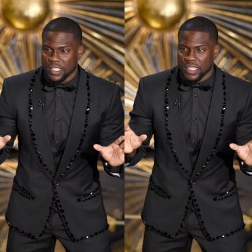 Luxury Crystal Beading Groom Wedding Tuxedos Slim Fit One Button Mens Formal Prom Party Business Blazer Suits (jacket+pants)