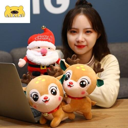 Santa Claus Elk Doll Plush Toy Stuffed Toy Soft Toy Christmas Gift Plushies Kawaii Plush Keychain Baby Keychain Birthday Gift