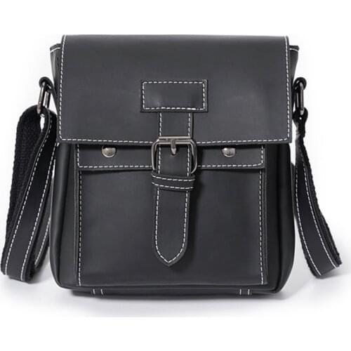 High Quality Leather Shoulder Bags For Men Brand Design Casual Crossbody Bag Male Fashion Messenger Bags 8" iPad Satchel Pocket