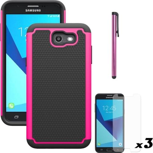 2in1 Heavy Duty Hybrid Armor Cases Shockproof Silicone Hard PC Cover For Samsung Galaxy J7 V 2017/J7 Perx/J7 Sky Pro/J7 2017