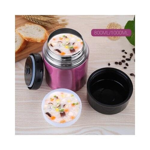 304 stainless steel thermos lunch box for hot food with containers 800ml 1000ml Vacuum Flasks Thermoses thermo mug thermocup