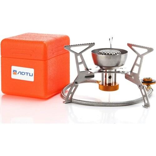 Outdoor Camping Furnace Portable Hot Pot Barbecue Stove Picnic Stove At6309 Camping Stove Accessories Gear