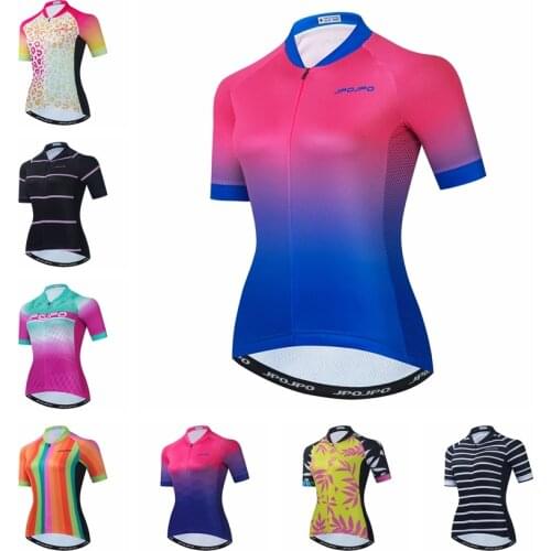 Womens Cyling Jersey Outdoor Road Bike Clothes Mtb Bicycle Short Sleeve Cycling Shirts Tops Cat Macaquinho Ciclismo Feminino