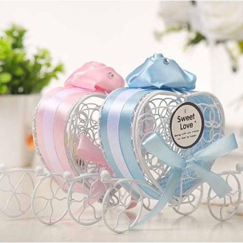 Ynaayu 20pcs/lot European Fashion Pumpkin Candy Box Iron Romantic Love Heart Candy Boxes Wedding Party Favor Gift Box