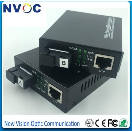 40KM 1000M Singlemode Single Fiber Gigabit Fiber Media Converter 1310/1550nm SC/UPC Gigabit Media Converter