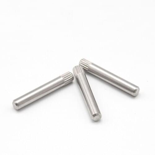 5pcs M5- M6 socket tail locating pins dowels Knurled cylindrical pin dowel 304 stainless steel 25mm-35mm length