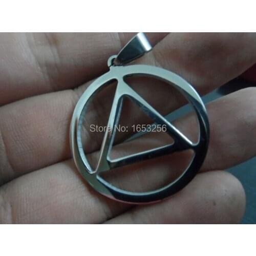 Wholesale 5pcs lot 30mm triangle Charms Stainless steel Religious star of David Pendant No chain Fashion jewlery
