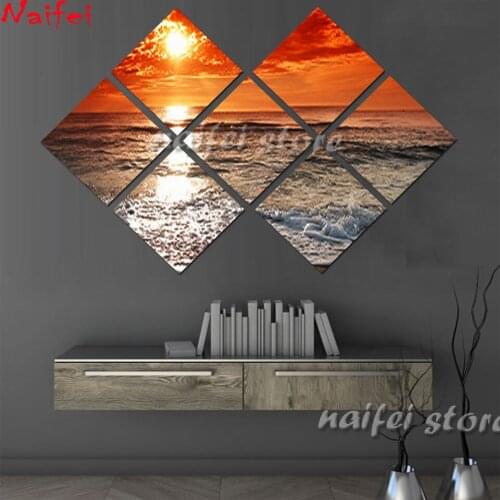 7 pcs Sunsets Natural Sea Beach Landscape 5D DIY Diamond Painting Full Square Diamond Embroidery Sale Rhinestone mosaic Picture