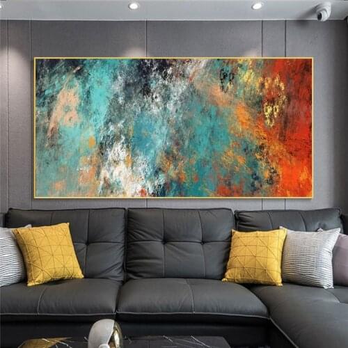 Abstract Clouds Colorful Canvas Painting Modern Abstract Art Posters and Prints Wall Art Picture Living Room Home Decor Unframed