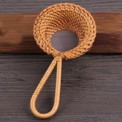 Bamboo Tea Infuser Filter Colander Strainer Handmade Crafts Tea Tools Vintage Kung Fu Tea Gadgets Gift Rattan tea filter basket