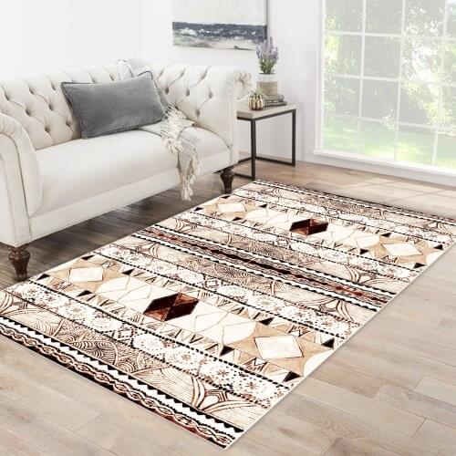 White brown color ethnic shaped patterned carpet modern carpet living room bedroom rug free shipping soft textured carpet
