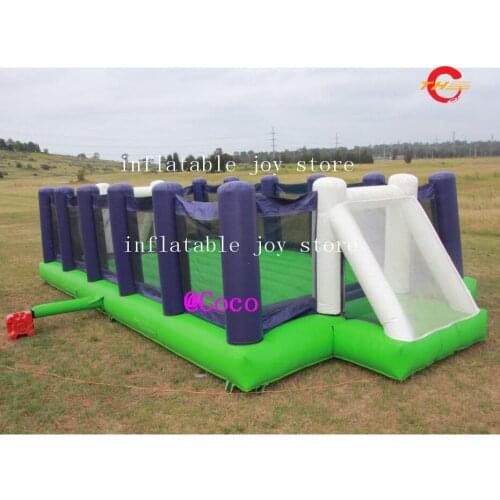 Free shipping to door,Giant Inflatable Soap Sport Area Water Soccer Football Field,10x5m pvc good quality bounce football field