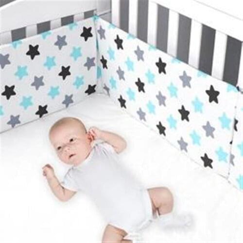 Baby Bed Crib Bumper Printing Pattern Baby Bedding Bedside Crib Keeper Room Decor Anti-collision Barrier Cover for Children Kids