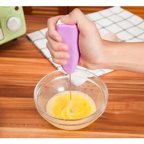 Home electric hand - held household kitchen whisk mini - stainless steel egg coffee tea mixer