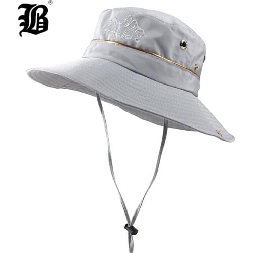 [FLB] Sun Hat Bucket Summer Men Women Fishing Boonie Hat Sun Long Large Wide Brim Mesh Hiking Outdoor Beach Cap F331