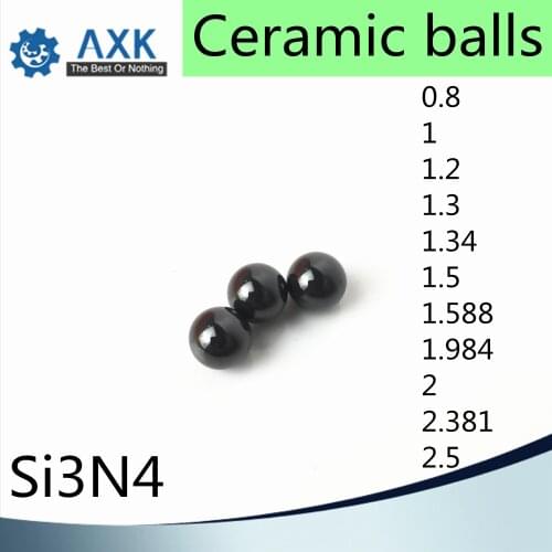Si3N4 Ceramic balls 0.8 1 1.2 1.3 1.34 1.5 1.588 1.984 2 2.381 2.5 ( 10 PC) Silicon Nitride G5 Precision Ball