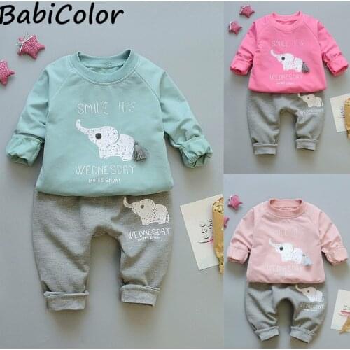 Newborn Baby Boys Clothes Set Cartoon Long Sleeve 2pcs Outfits Set Infant Baby Girls Clothing Suit Spring Autumn Kids Tracksuit