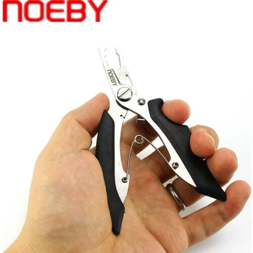 NOEBY Mini Fishing Pliers Stainless Steel 10*8*5cm Fishing Scissors Hook Remover Carp Fishing Tackle Tools Alicate De Pesca