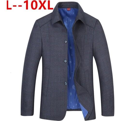10XL 8XL 6XL Men Big Size Casual Long Jacket Spring Autumn Male Business Windbreak Thin Outwear Parka Loose Varsity Bomber Coat