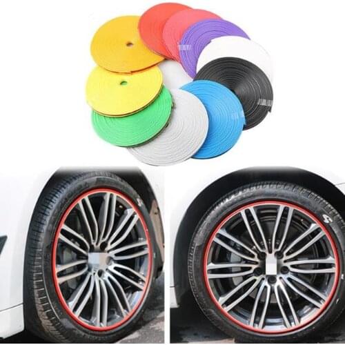 Car Wheel Decoration Strip Latex Tire Rim Decoration Sticker Anti-Scratch Strip Car Styling Color Tire Guard Line