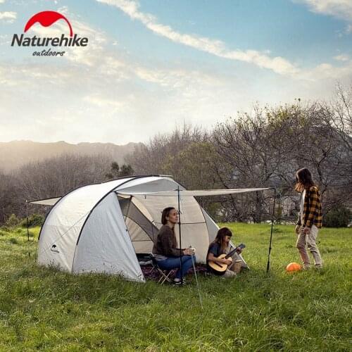 Naturehike Family Camping Tent 3 Person Tents Two-way Door Large Hall Sunscreen Rainproof Outdoor Tent