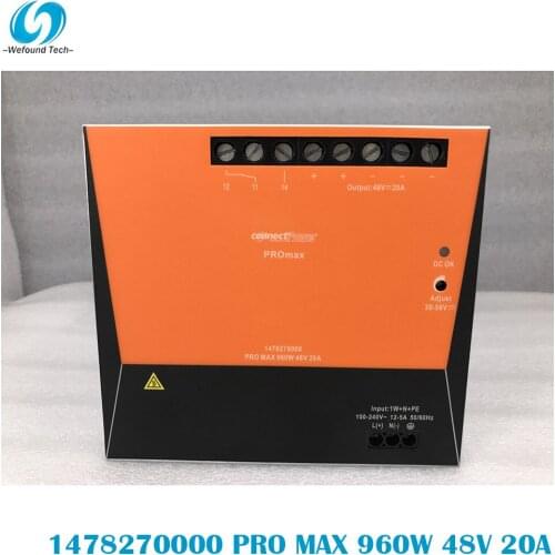 Original Weidmüller 1478270000 PRO MAX 960W 48V 20A Rail Switching Power Supply Single Phase, 100% Tested BeforeShipment
