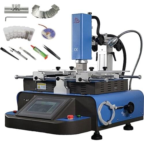 PLC Control LY G580 Semi-automatic Hot Air Infrared Heating BGA Rework Station for Laptops Game PCB Board Repair 220V 4700W