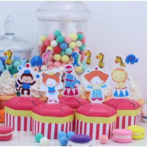 Circus Favor Box Candy Box Gift Box Cupcake Box Boy Kids Birthday Party Supplies Decoration Event Party Supplies