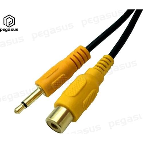 0.3 Meters Gold Plated 3.5mm Mono Male Plug to RCA Female Audio Cable