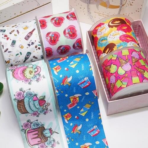 DIY Handmade Materials Printed Grosgrain Ribbon 50 Yard Per Size 55450