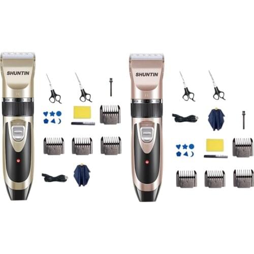 SHUNTIN Professional Hair Clippers Adjustable Electric Cordless Low Noise Mens Barber Salon Trimmer Haircut Machine