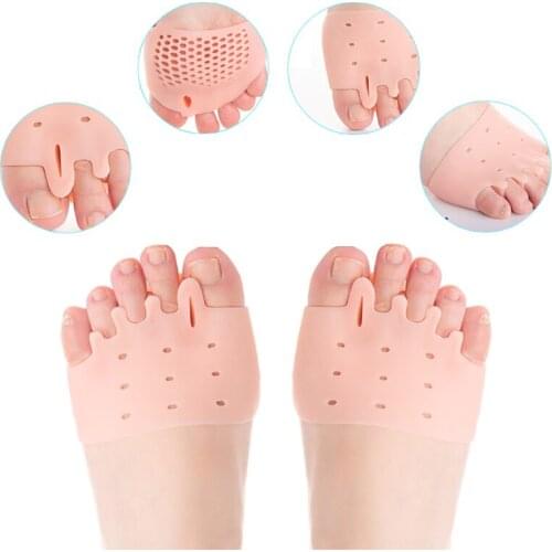 Silicone Forefoot Pad Orthopedic Insole Finger Toe Separator Hallux Valgus Correction Relieve Foot Pain Cushion Pad Foot Care