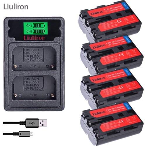 Replacement battery NP-FM500H + bateria NP-FM500H NP FM500H charger for Sony A200 A200K A200W A300 A350 A450 camera battery