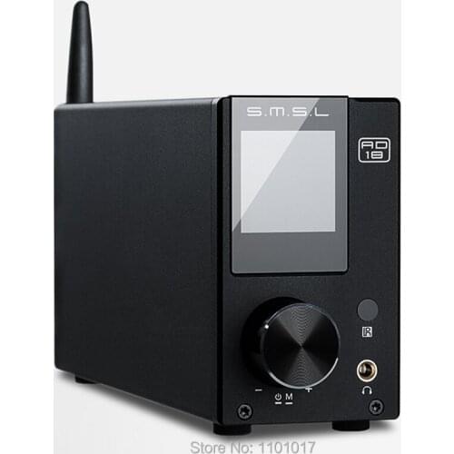 SMSL AD18 80W*2 Desktop DAC Amplifier HIFI EXQUIS DSP USB Bluetooth Optical/Coaxial Decoder With Remote Control