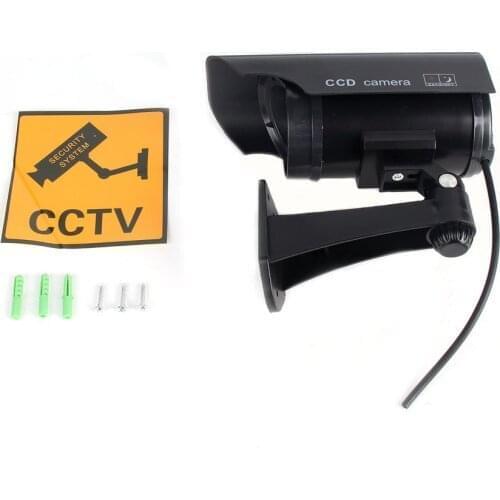 SZ Dummy Camera Solar Battery Powered Flicker Blink LED Fake Indoor Outdoor Surveillance Security Camera Bullet CCTV Camera