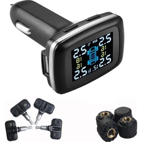 TP620 Smart TPMS Tire Pressure Alarm System Real Time Digital Tire Pressure Sensor Real Time Professional Wireless 12V