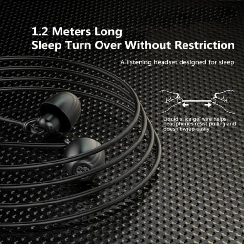 Universal 3.5mm In-ear Sleep Headphone Convenient Durable Soft Silicone Soundproof And Noise-Proof Headset For Smartphone Tablet