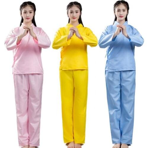 Chinese Kungfu womens Tang costume martial arts ancient costume Hanfu summer casual pajamas
