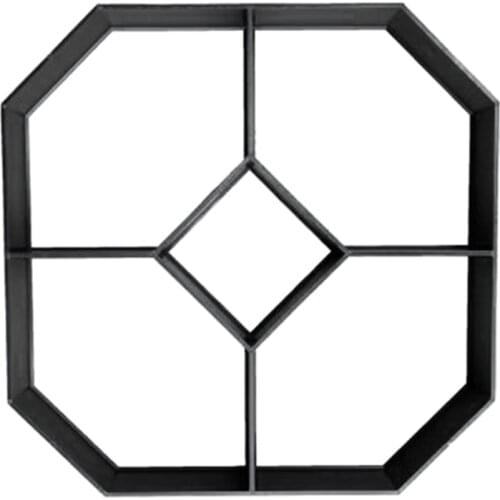 W3JE Plastic DIY Geometric Paving Mold Home Garden Floor Road Concrete Stepping Mould