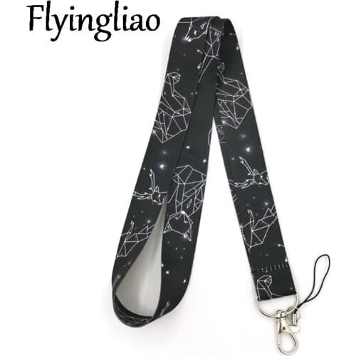 Starry animal Neck Strap Lanyard keychain Mobile Phone Strap ID Badge Holder Rope Key Chain Keyrings Accessories Webbings Ribbon